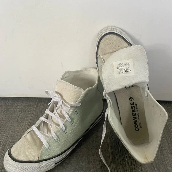 Converse Women High-Top Sneakers - Light Green - Picture 4 of 6